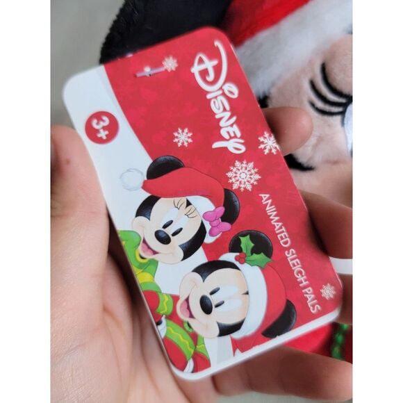 Disney Minnie Mouse rocking sleigh animated sing xmas figure - Picture 8 of 8